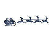 圣诞节装饰拉雪橇的麋鹿PNG矢量图下载