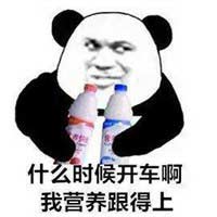 搞笑熊猫头老司机开车微信QQ表情包图片