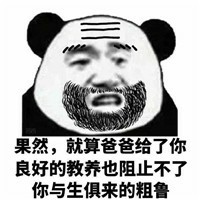 熊猫头关爱儿子的爸爸搞笑微信QQ表情包图片