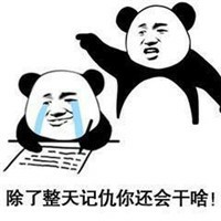 搞笑熊猫头怒对记仇者微信QQ表情包