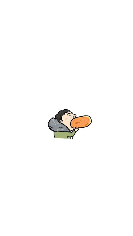 王思聰吃熱狗搞笑表情包卡通圖片