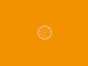 超清橙子纯色桌面