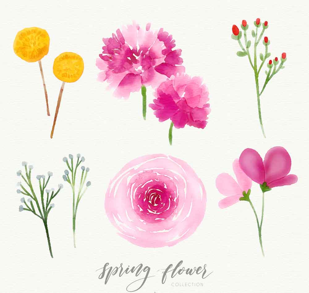 春季花朵矢量素材图片下载