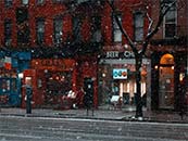 纷纷大雪中的城市街道超清唯美桌面壁纸图片