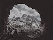 山洞中的大山风景