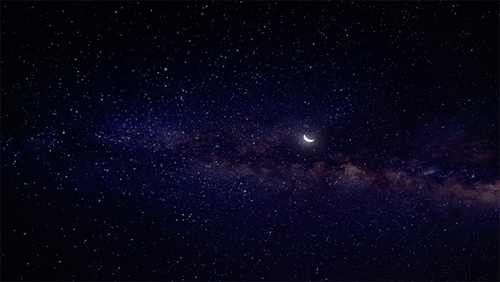 夜空中的星云和星星超清唯美桌面壁纸图片
