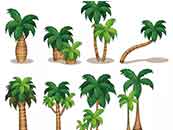 绿色植物椰子树矢量图片下载
