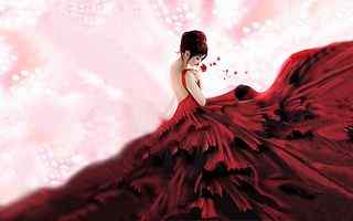 红毯婚纱唯美少女