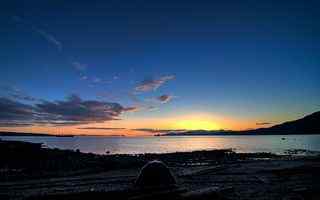 海景码头夕阳风景壁纸