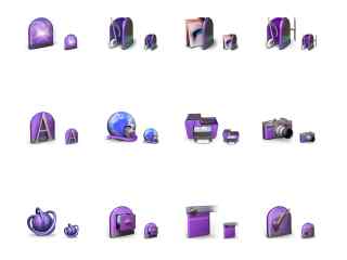 紫色书夹子图标