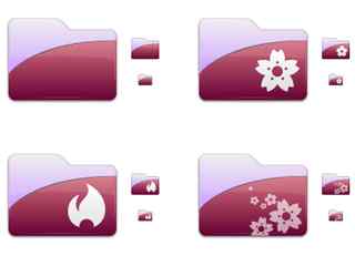 紫色文件夹图标Refresh Sakura