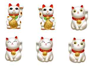 可爱的招财猫图标-Cute cat icons