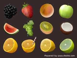 水果套装图标-Fruits Illustrated
