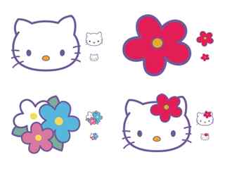可爱的小猫头像图标-Hello Kitty