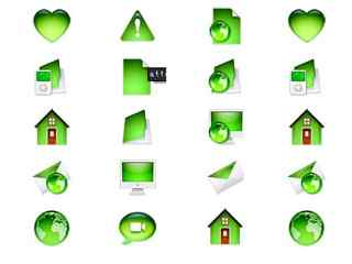 绿色图标套装-Green Ville 2
