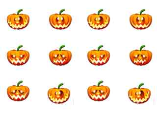 万圣节南瓜图标 -Halloween Emoticons