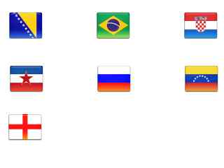 方形国旗图案图标-Country Flags set 4 icons