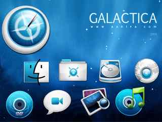 蓝色纹理光碟图标-Galactica icons