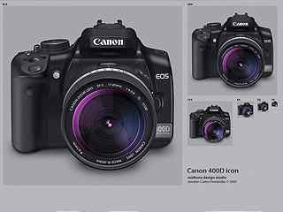 相机镜头图标 - Canon 400D + lens 17-85mm