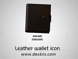 黑色钱包图标 - Leather Wallet Icon