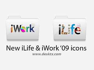 白色文件夹图标 - iWork and iLife '09 icons