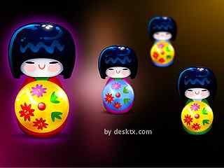 日式娃娃玩偶图标 - Kokeshi Icons
