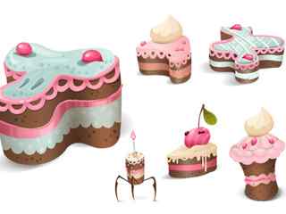粉色蛋糕系列图标 - Sweets