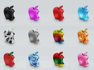 纹理苹果图标-mac 3D icon set