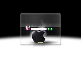黑色透明蘋果登陸界面