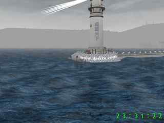 气势磅薄的3D大海灯塔屏保