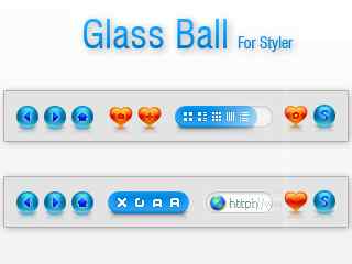 蓝色卡通风格stylertool-Glass Ball