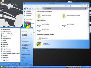 蓝色清爽桌面主题-Chrome XP FINAL V2