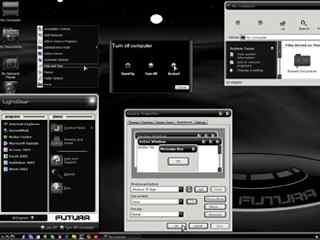 黑色经典时尚电脑主题-Futura