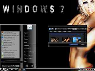 黑色簡約主題 windows 7 babes edition