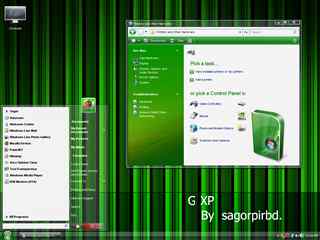 绿色养眼透明桌面主题-Green Glass XP