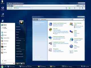 蓝色炫彩透明wb主题-Windows 7 Build 7057 XP Vista