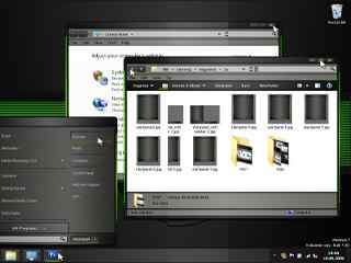 黑色线条纹理桌面主题-Magnetek Vista/Win7