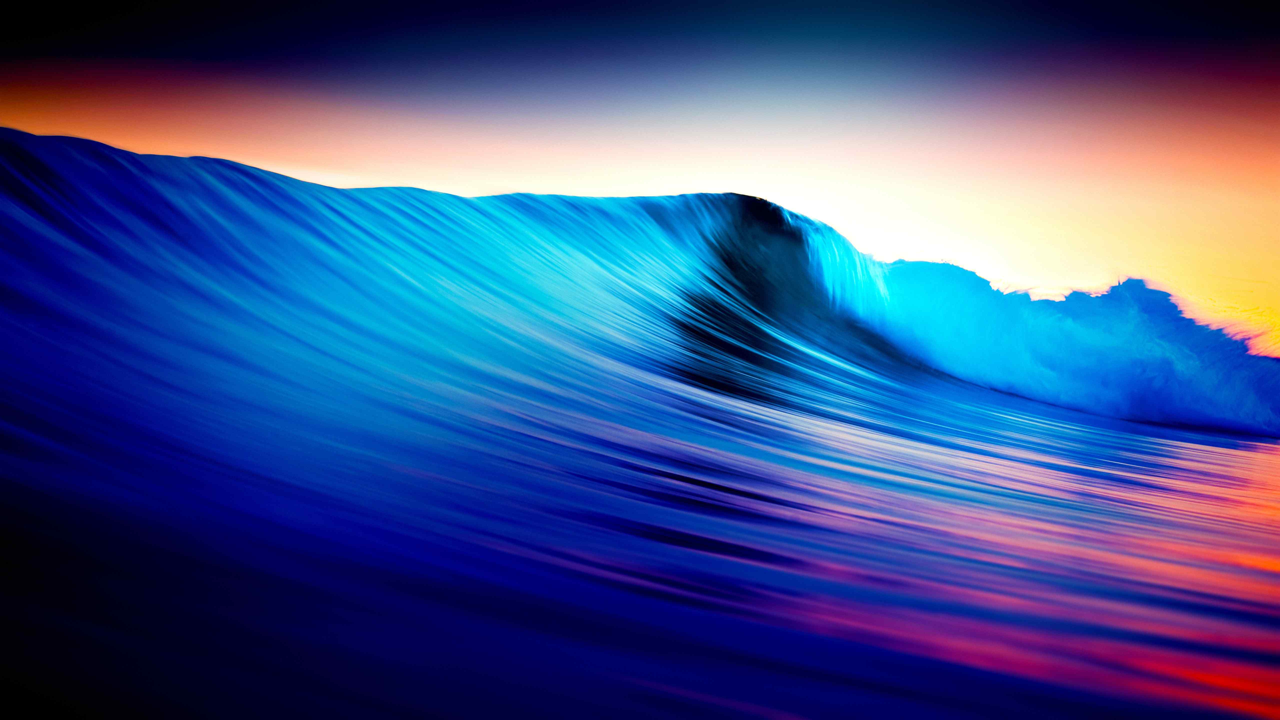 线性化的蓝色波浪壁纸（by AaronOlive）