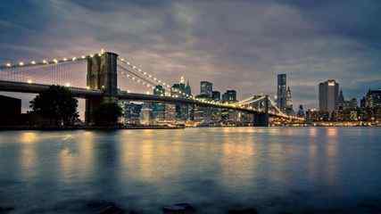 布鲁克林大桥夜景