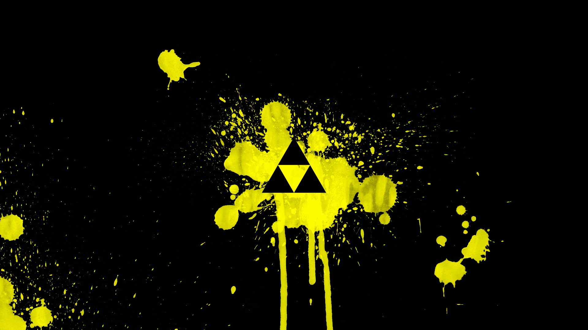 黄色辐射标示电脑壁纸