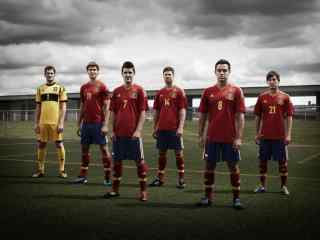 2012欧洲杯西班牙主场球衣全家福