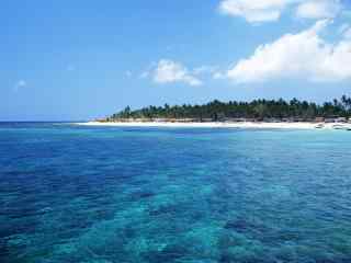 碧海蓝天美丽巴厘岛海岸风光