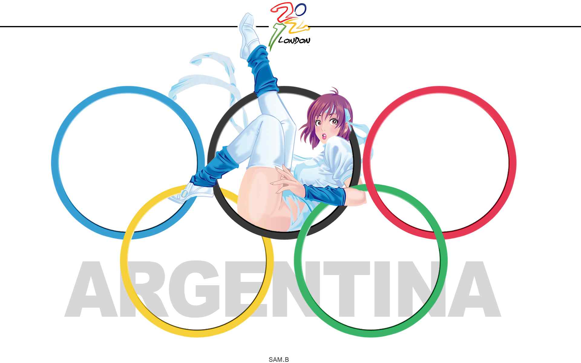 伦敦奥运会奥林匹克五环桌面壁纸