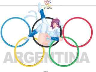 伦敦奥运会奥林匹克五环桌面壁纸