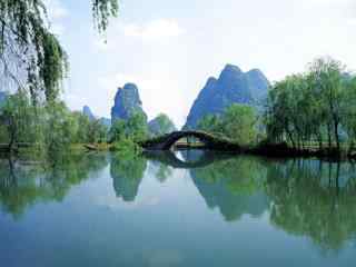 桂林山水风景画电脑桌面壁纸
