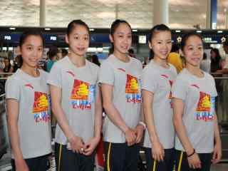 中国女子体操队出征伦敦奥运桌面壁纸