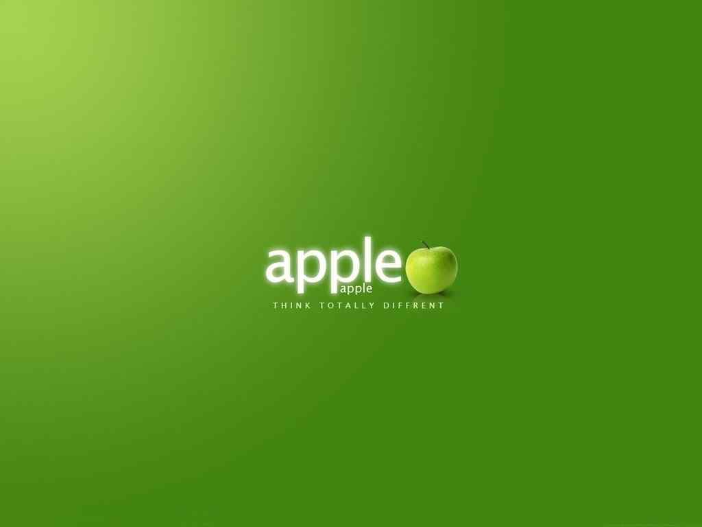 绿色电脑桌面壁纸之apple