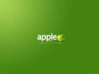 绿色电脑桌面壁纸之apple