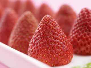 水果高清桌面壁纸之诱人草莓