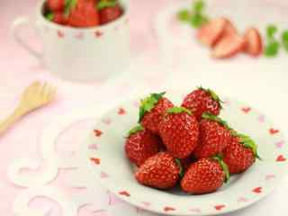 水果高清壁纸之可爱草莓